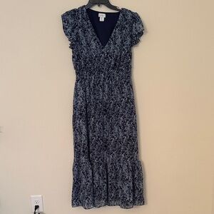 Navy Floral Maxi Dress